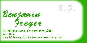 benjamin freyer business card