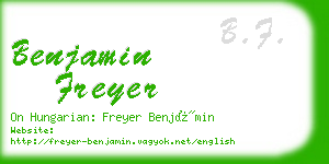 benjamin freyer business card